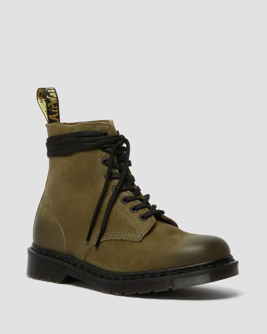 dr. martens 1460 pascal made in england titan herre casual støvler olivengrøn