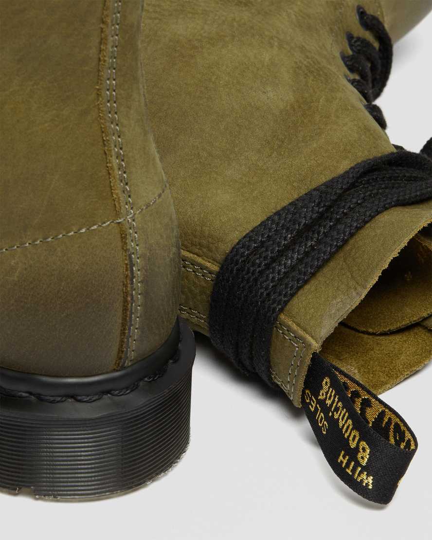 dr. martens 1460 pascal made in england titan herre casual støvler olivengrøn