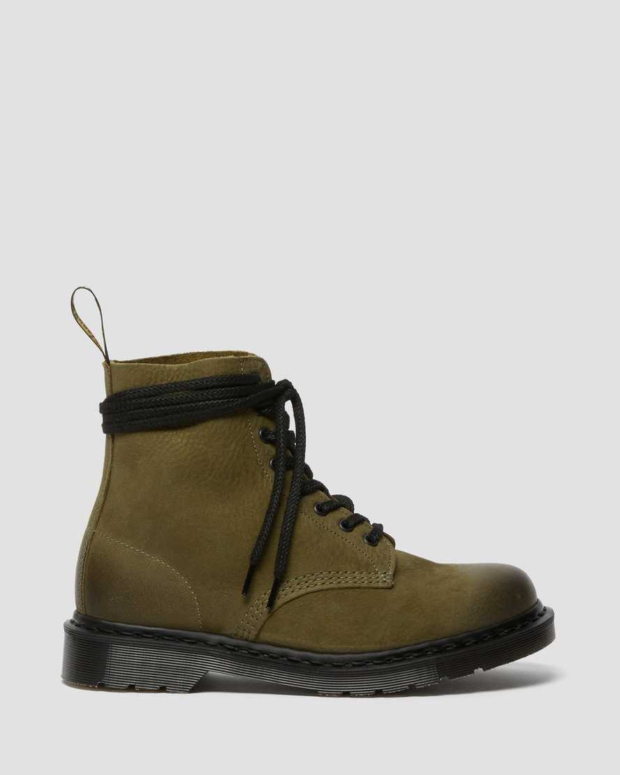 dr. martens 1460 pascal made in england titan herre casual støvler olivengrøn