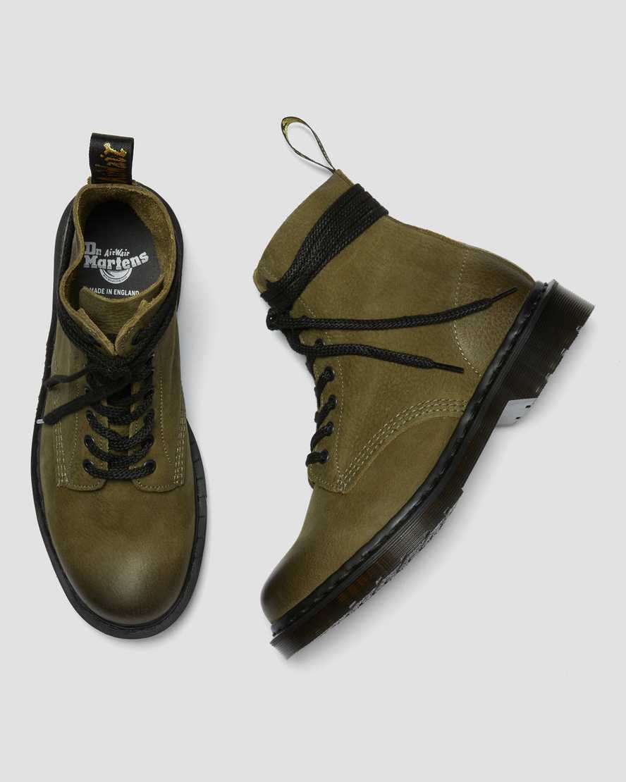 dr. martens 1460 pascal made in england titan herre casual støvler olivengrøn