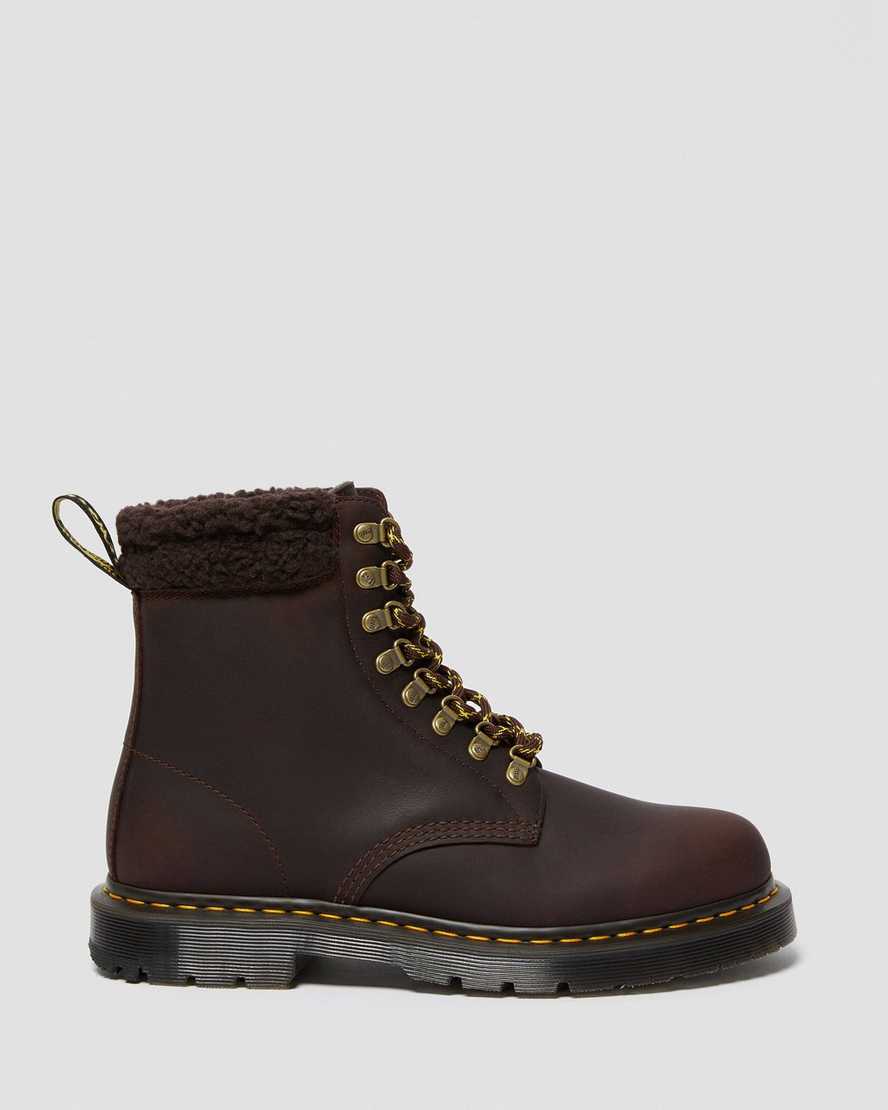dr. martens 1460 dms wintergrip fleece herre støvler i mørkebrun