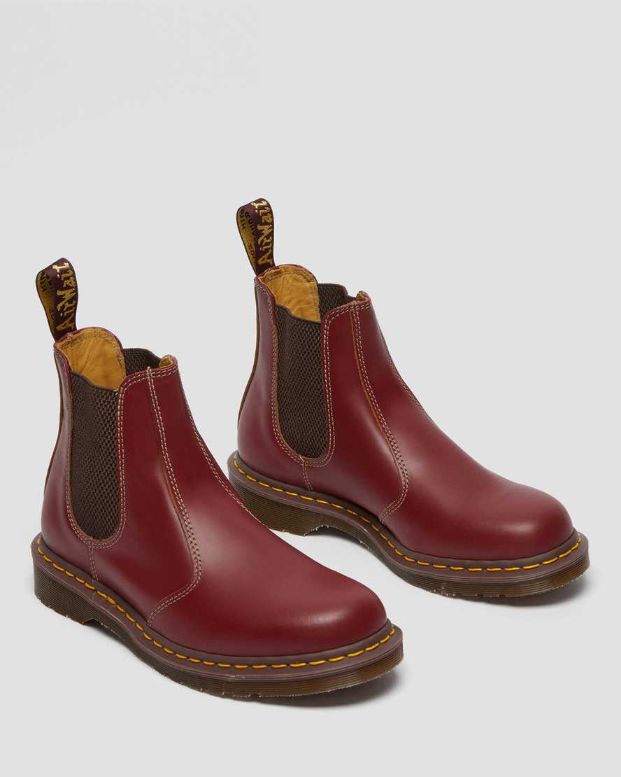 røde dr martens 2976 vintage made in england herre chelsea støvler