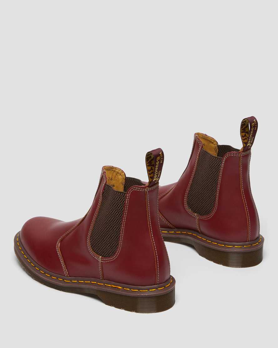 røde dr martens 2976 vintage made in england herre chelsea støvler