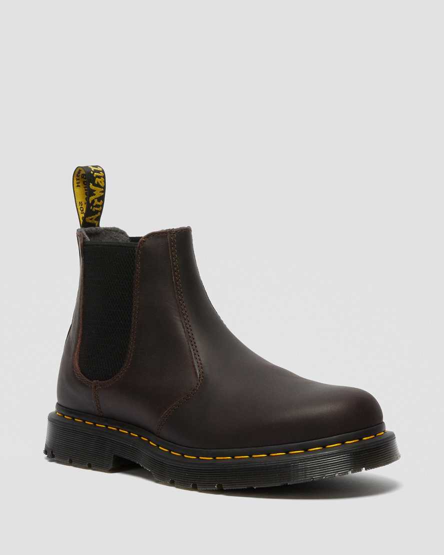 mørkebrune dr martens 2976 dms wintergrip herre chelsea støvler