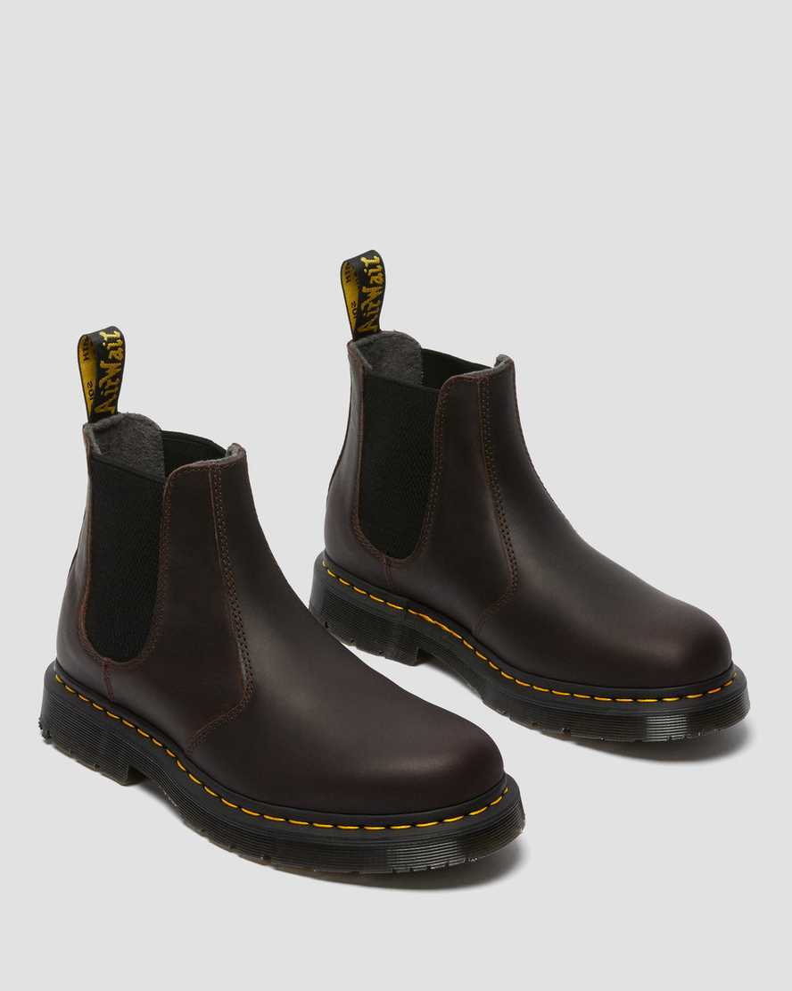 mørkebrune dr martens 2976 dms wintergrip herre chelsea støvler