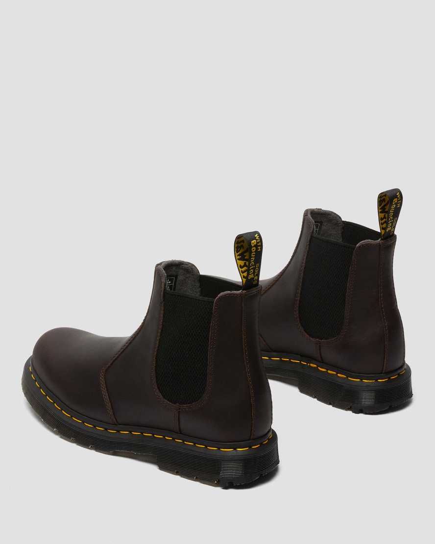 mørkebrune dr martens 2976 dms wintergrip herre chelsea støvler