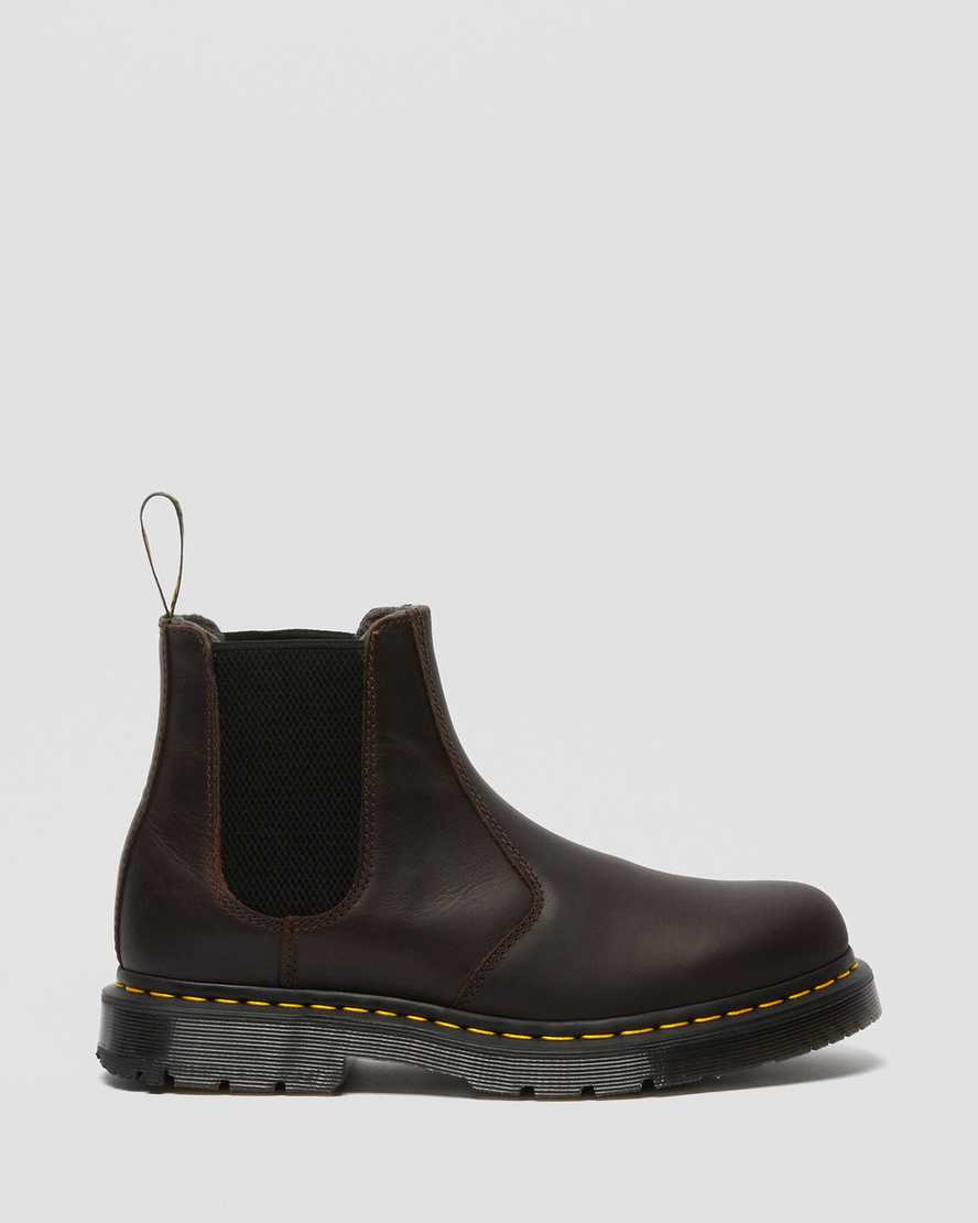 mørkebrune dr martens 2976 dms wintergrip herre chelsea støvler