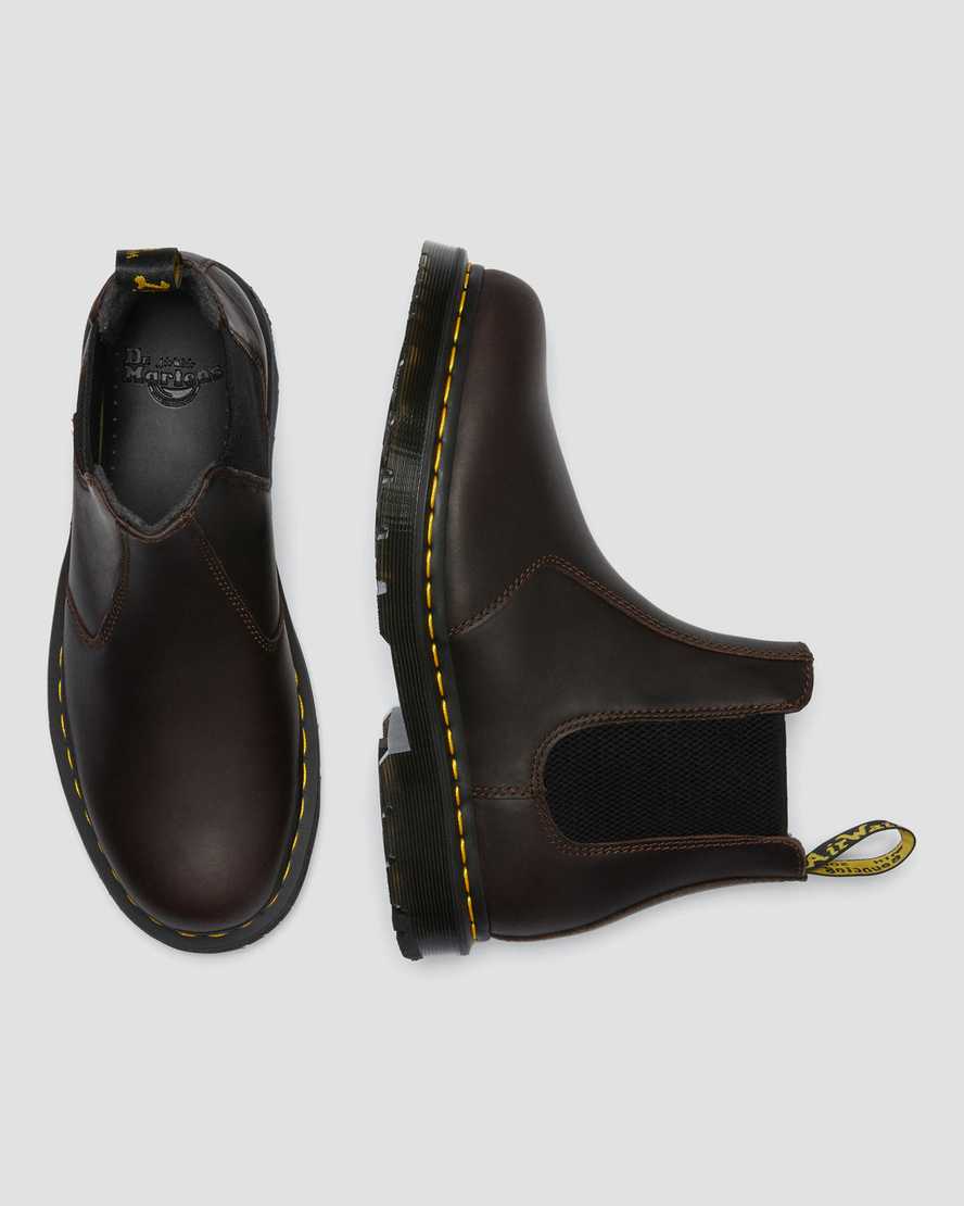 mørkebrune dr martens 2976 dms wintergrip herre chelsea støvler