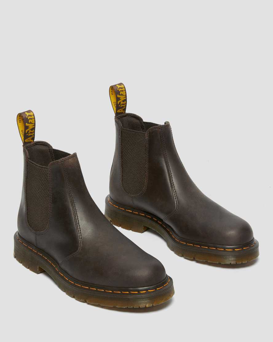 brune dr martens 2976 skridsikre herre chelsea støvler