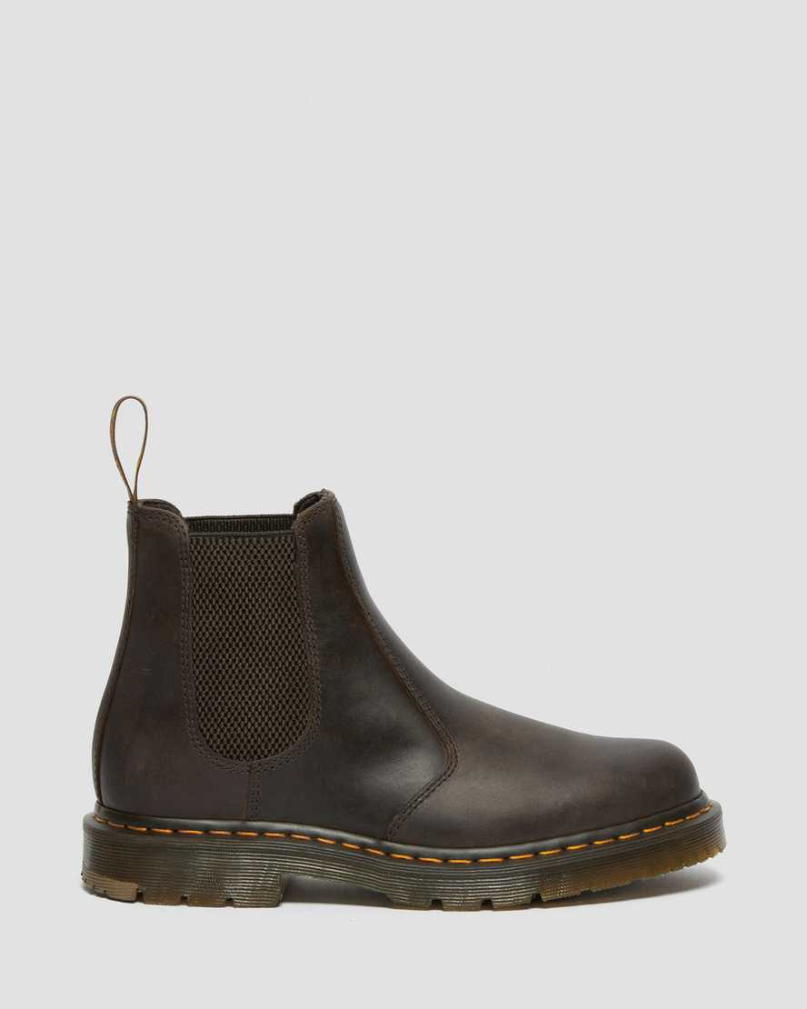 brune dr martens 2976 skridsikre herre chelsea støvler