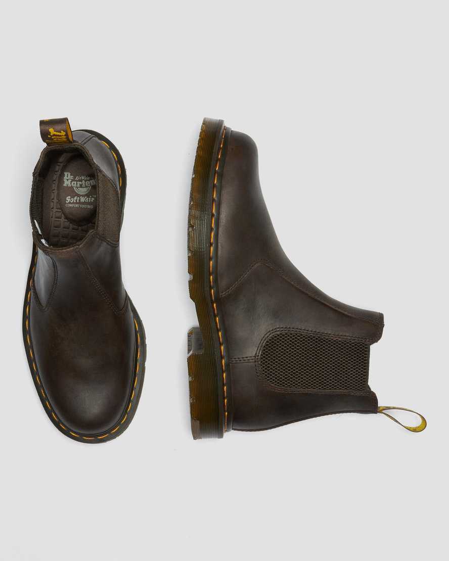 brune dr martens 2976 skridsikre herre chelsea støvler