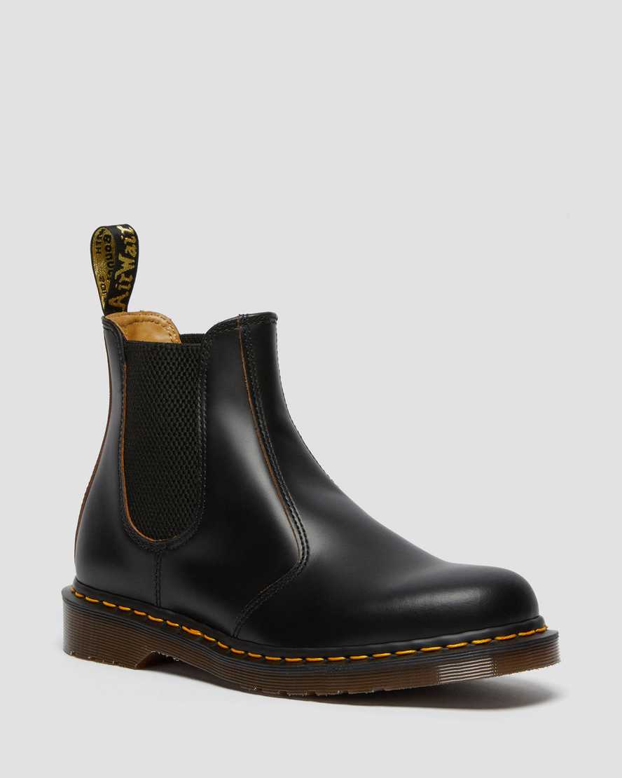 sorte dr martens 2976 vintage made in england herre chelsea støvler