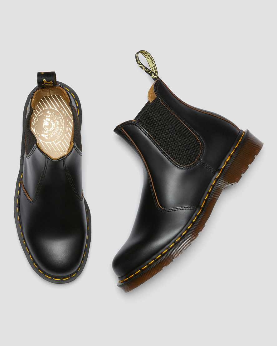 sorte dr martens 2976 vintage made in england herre chelsea støvler