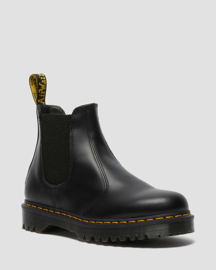 sorte dr martens 2976 bex smooth herre chelsea støvler