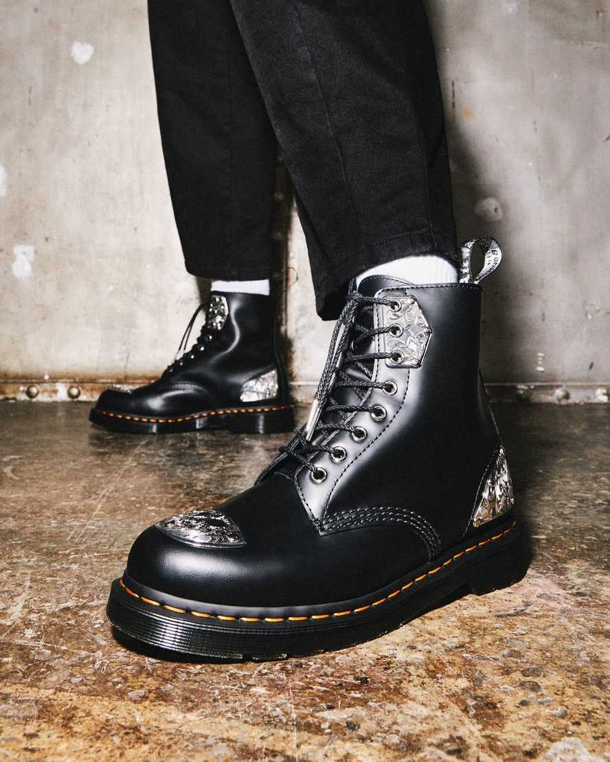 sorte dr martens king nerd 1460 herrestøvler med snørebånd