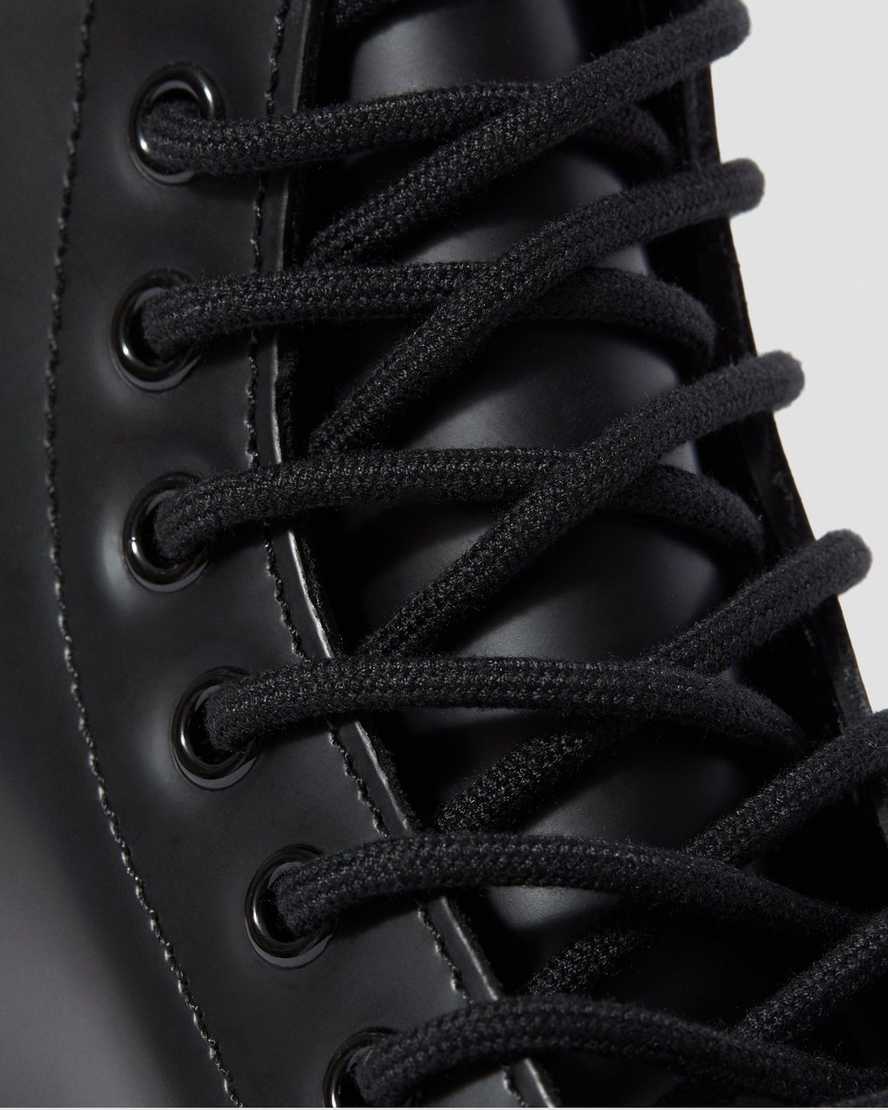 sorte dr martens 1460 mono smooth herrestøvler med snørebånd