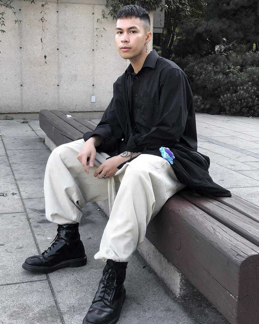 sorte dr martens 1460 mono smooth herrestøvler med snørebånd