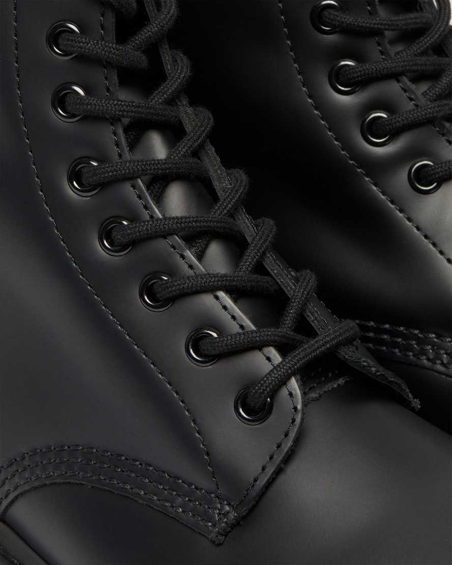 sorte dr martens 1460 mono smooth herrestøvler med snørebånd