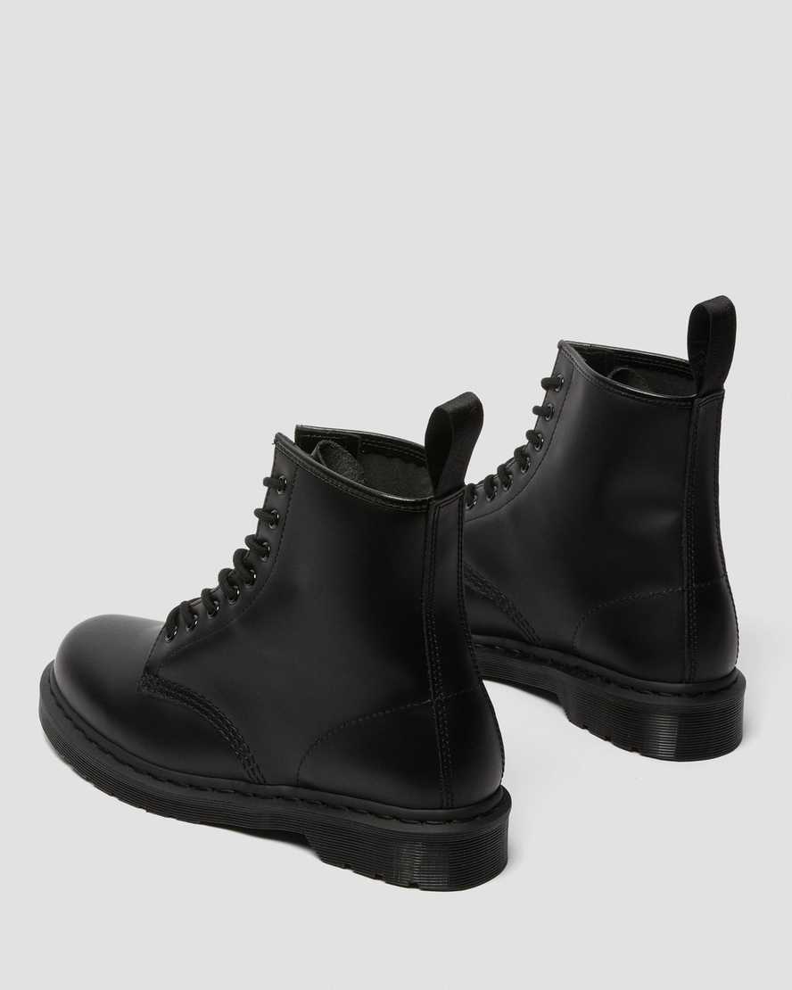 sorte dr martens 1460 mono smooth herrestøvler med snørebånd