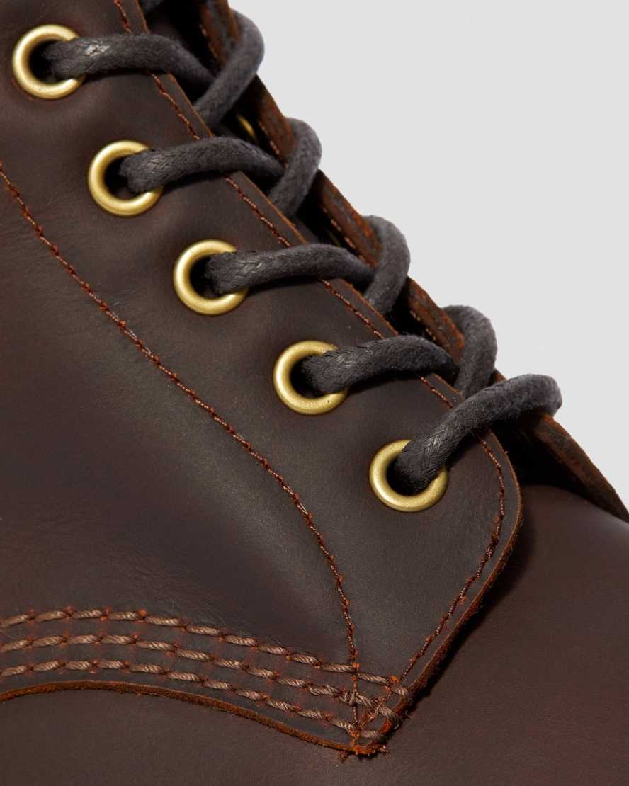 mørkebrune dr martens 1460 dms wintergrip herrestøvler med snørebånd