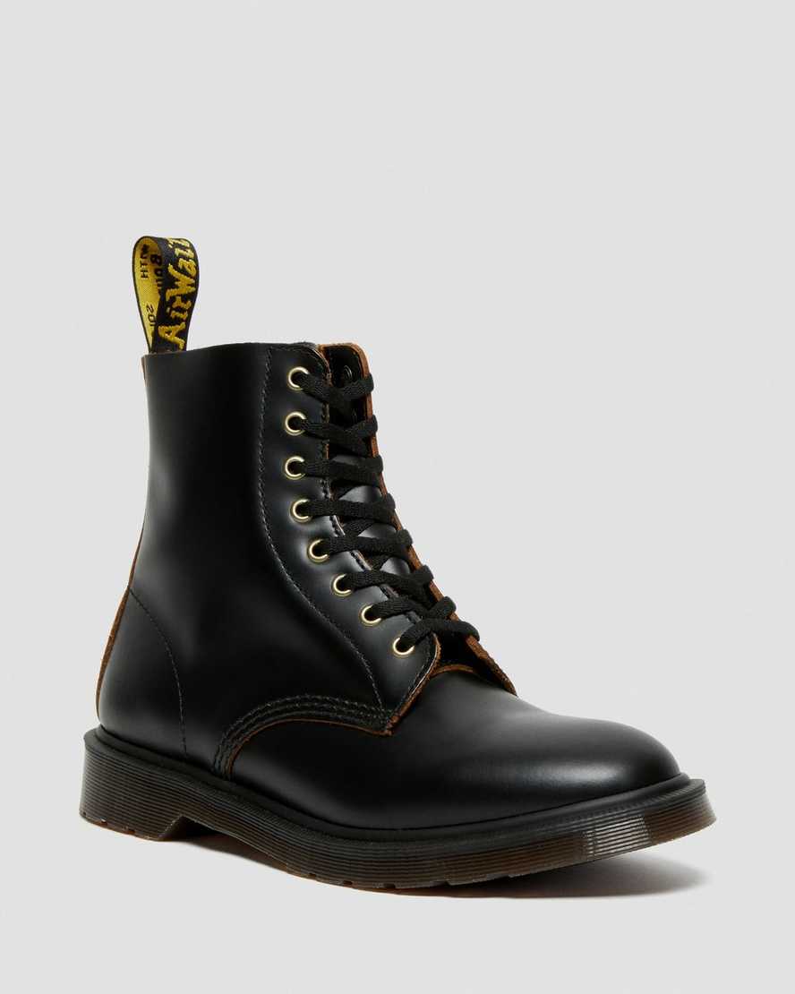 sorte dr martens 1460 vintage smooth herrestøvler med snørebånd