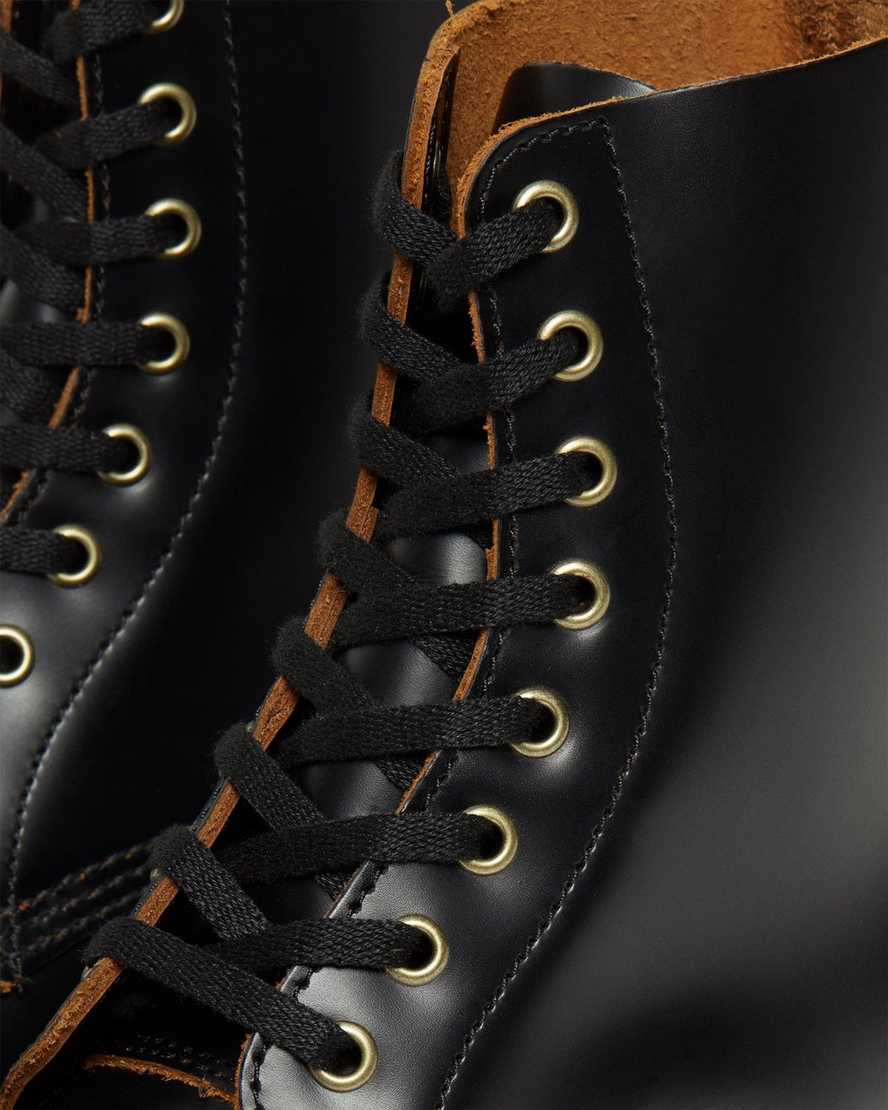sorte dr martens 1460 vintage smooth herrestøvler med snørebånd