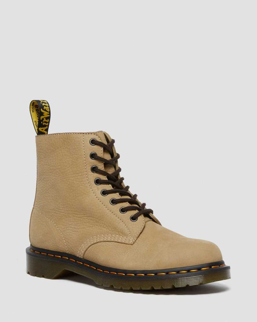 brune dr martens 1460 pascal herrestøvler med snørebånd