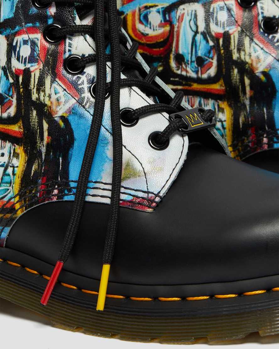 sorte dr martens 1460 basquiat herrestøvler med snørebånd