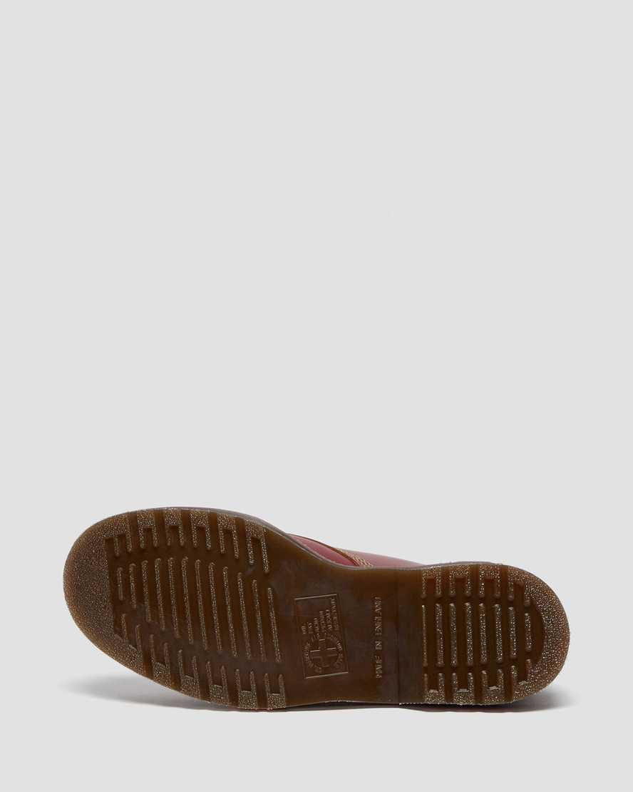 røde dr martens 1460 vintage made in england herrestøvler med snørebånd