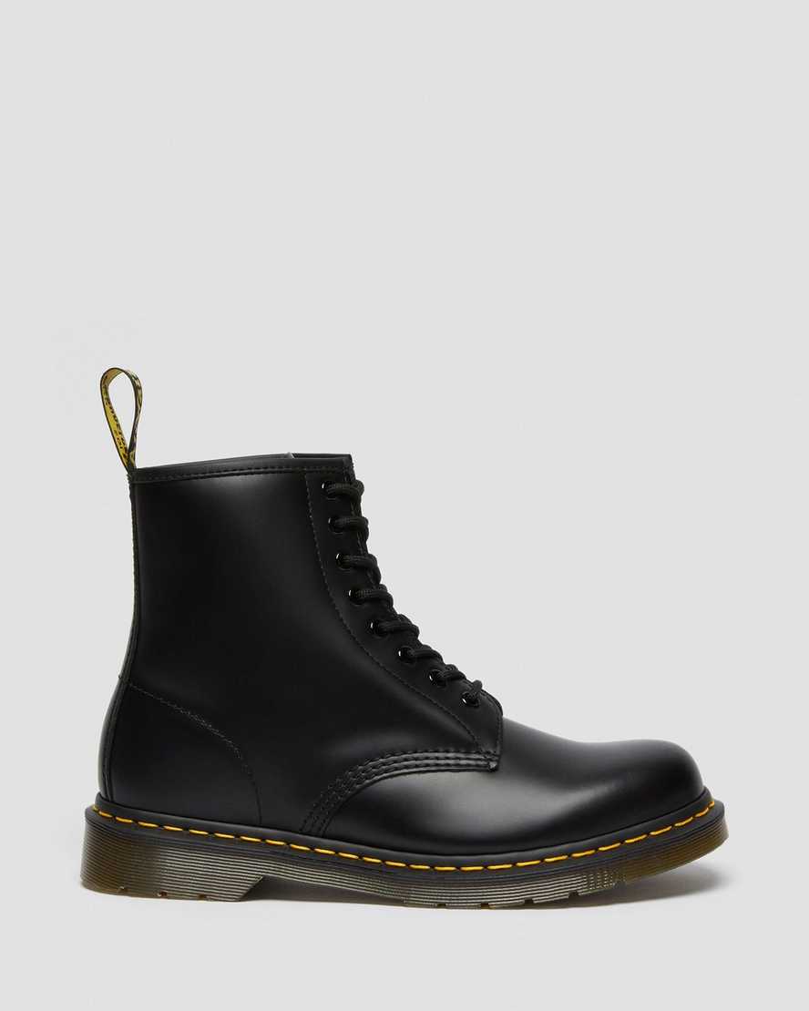 sorte dr martens 1460 smooth herrestøvler med snørebånd
