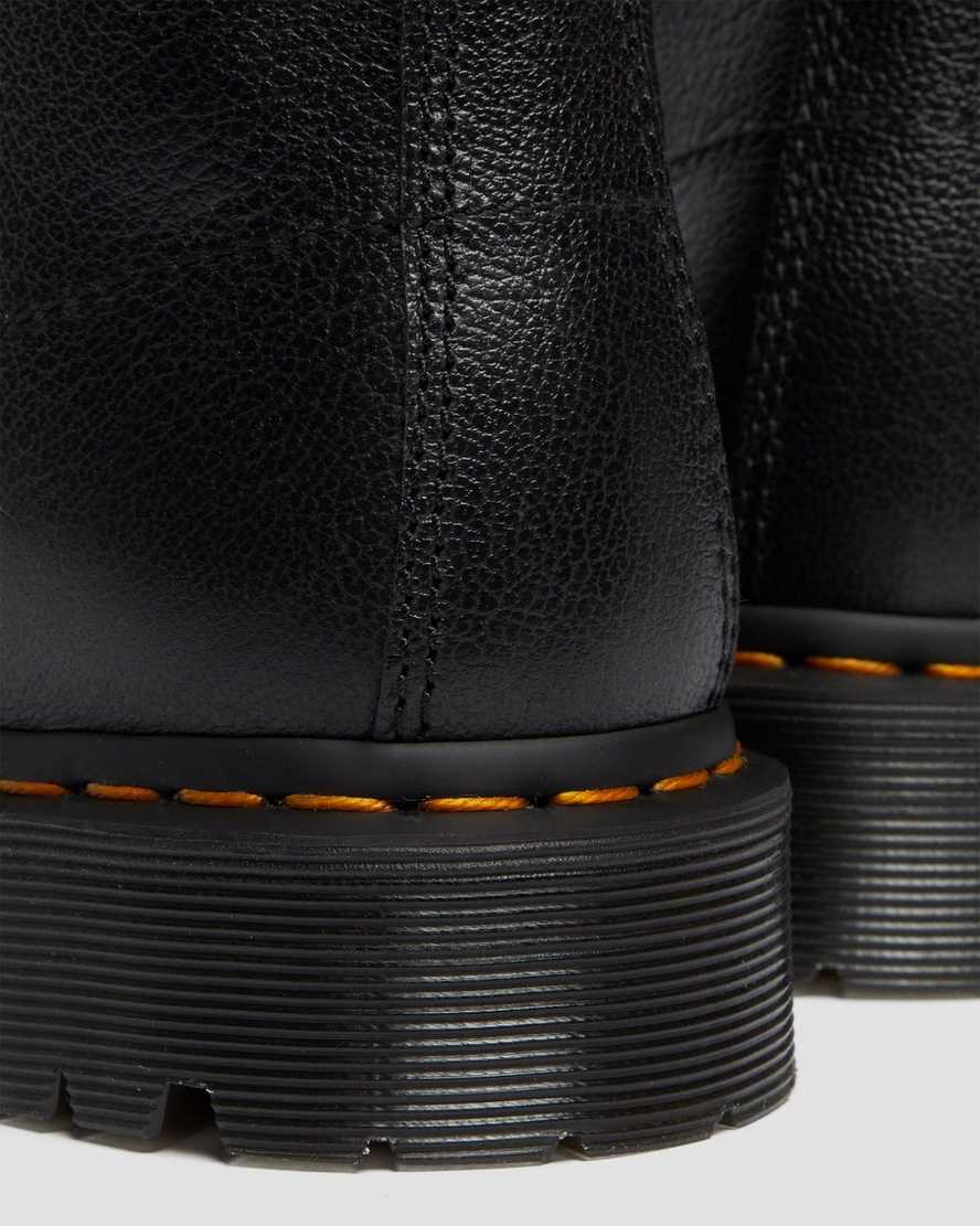 sorte dr martens 1460 pascal zip tumbled herrestøvler med snørebånd