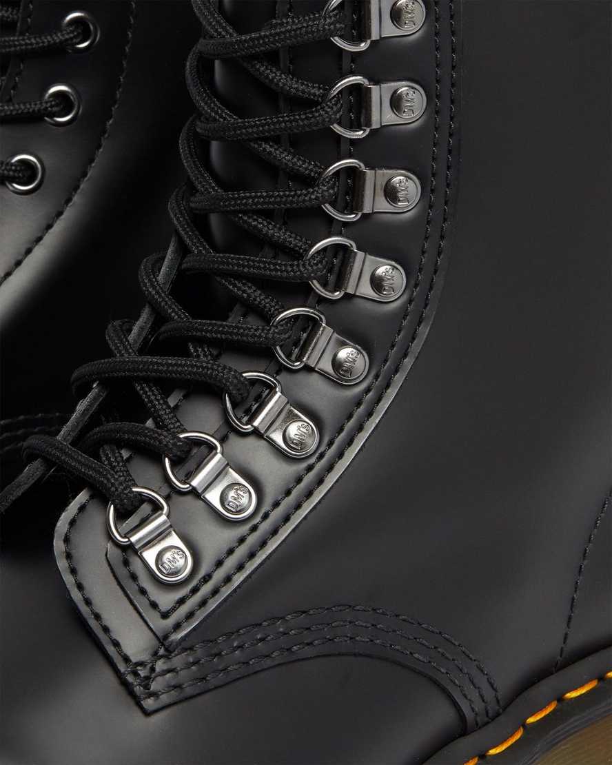 sorte dr martens 1460 pascal verso smooth herrestøvler med snørebånd