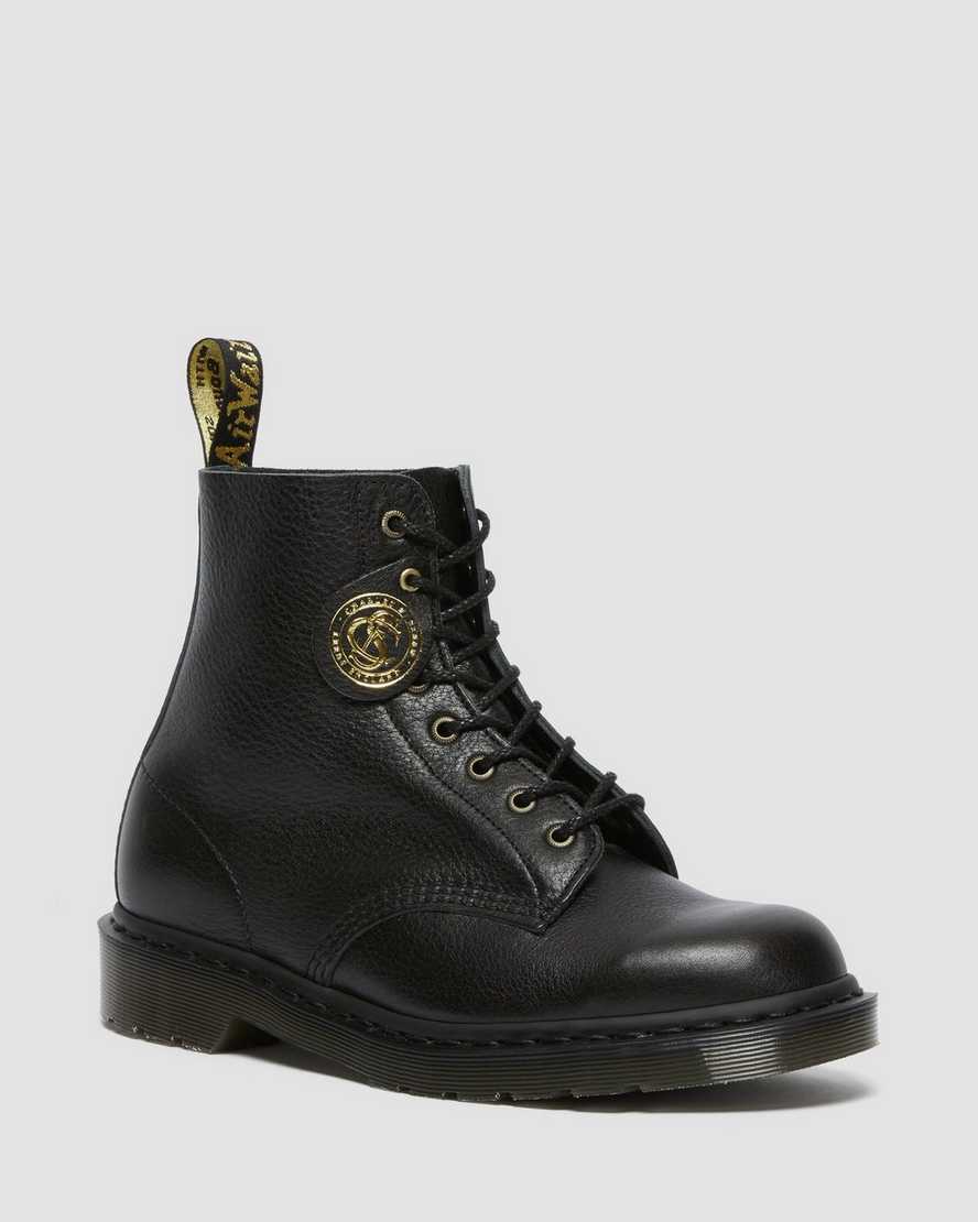 sorte dr martens 1460 pascal herrestøvler med snørebånd