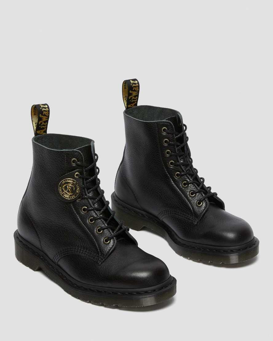 sorte dr martens 1460 pascal herrestøvler med snørebånd