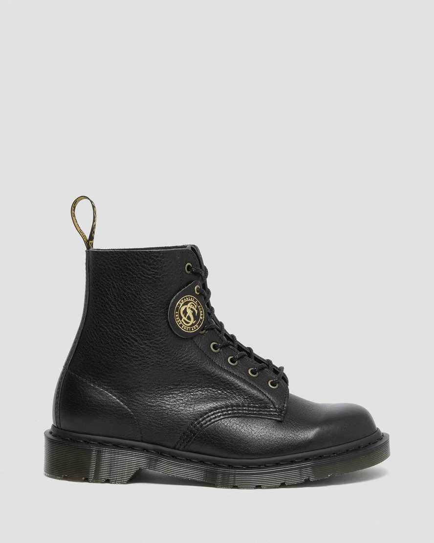 sorte dr martens 1460 pascal herrestøvler med snørebånd