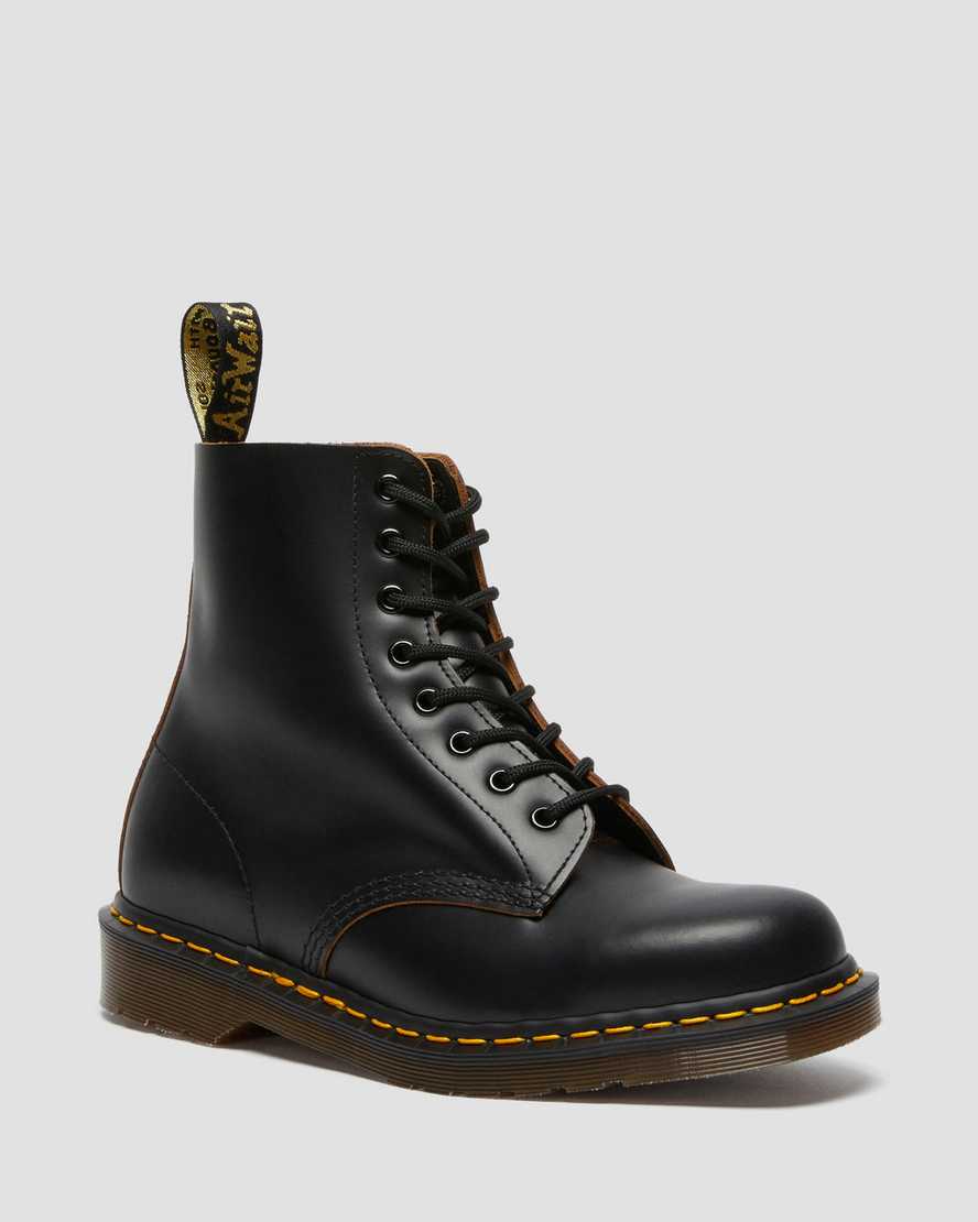 sorte dr martens 1460 vintage made in england herrestøvler med snørebånd