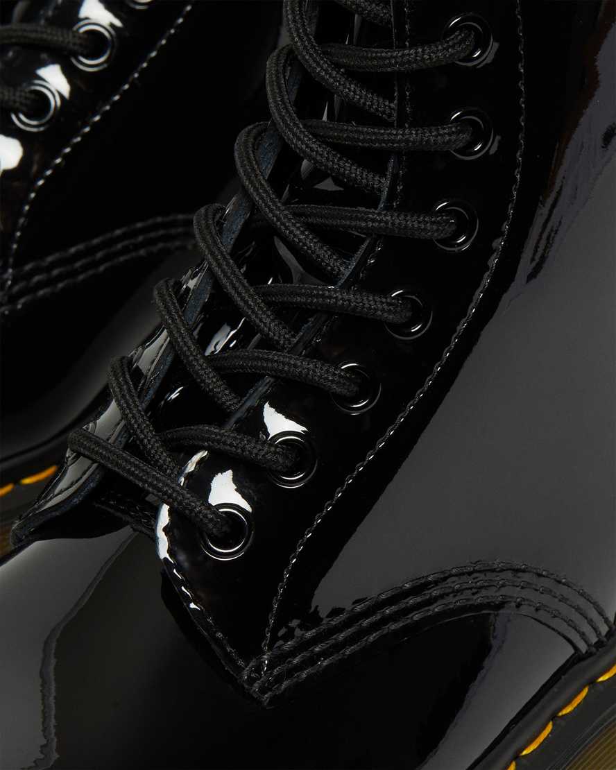 sorte dr martens 1460 bex patent herrestøvler med snørebånd