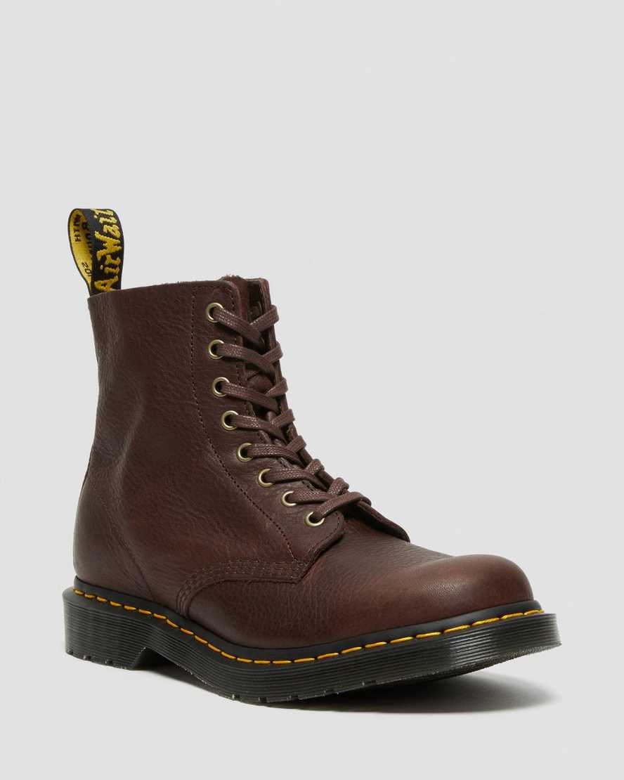brune dr martens 1460 pascal ambassador herrestøvler med snørebånd
