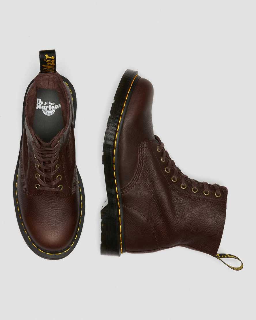 brune dr martens 1460 pascal ambassador herrestøvler med snørebånd