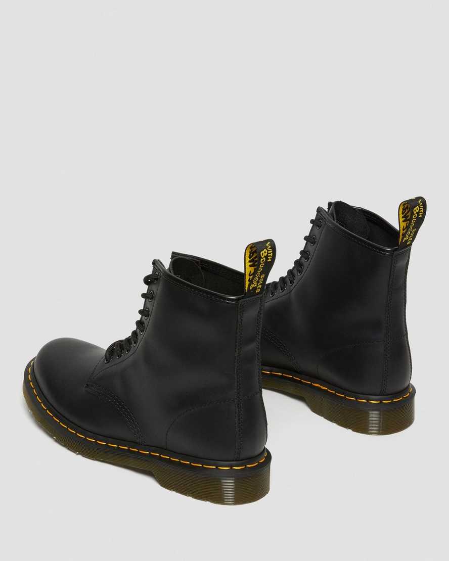 sorte dr martens 1460 nappa herrestøvler med snørebånd