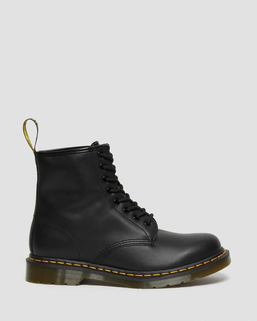 sorte dr martens 1460 nappa herrestøvler med snørebånd