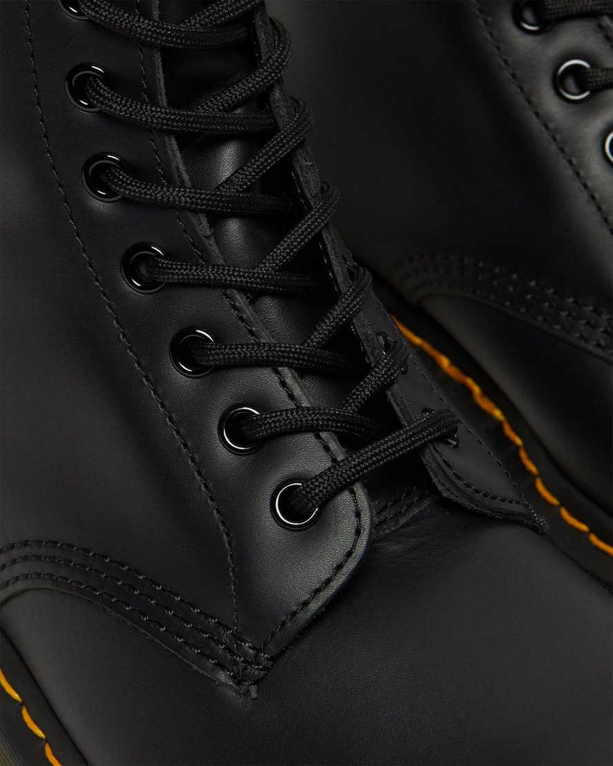 sorte dr martens 1460 nappa herrestøvler med snørebånd