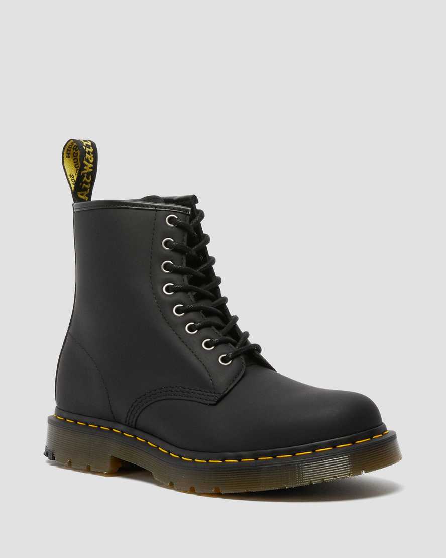 sorte dr martens 1460 dms wintergrip herrestøvler med snørebånd