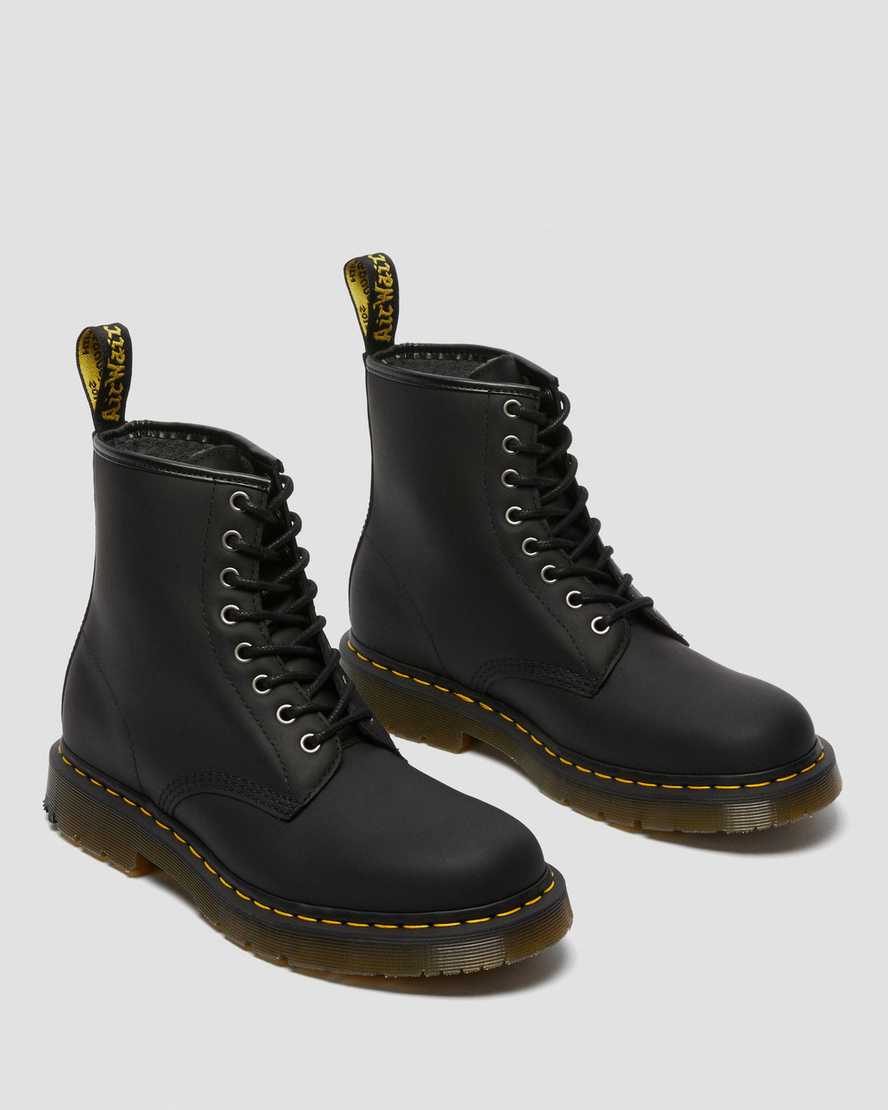 sorte dr martens 1460 dms wintergrip herrestøvler med snørebånd