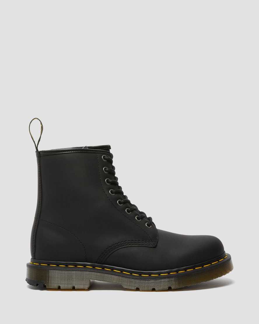 sorte dr martens 1460 dms wintergrip herrestøvler med snørebånd