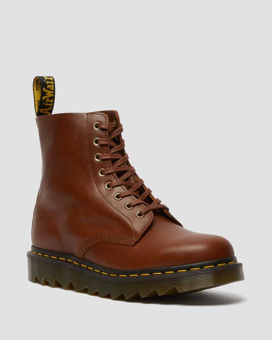dr. martens 1460 pascal ziggy herrestøvler med snørebånd brune