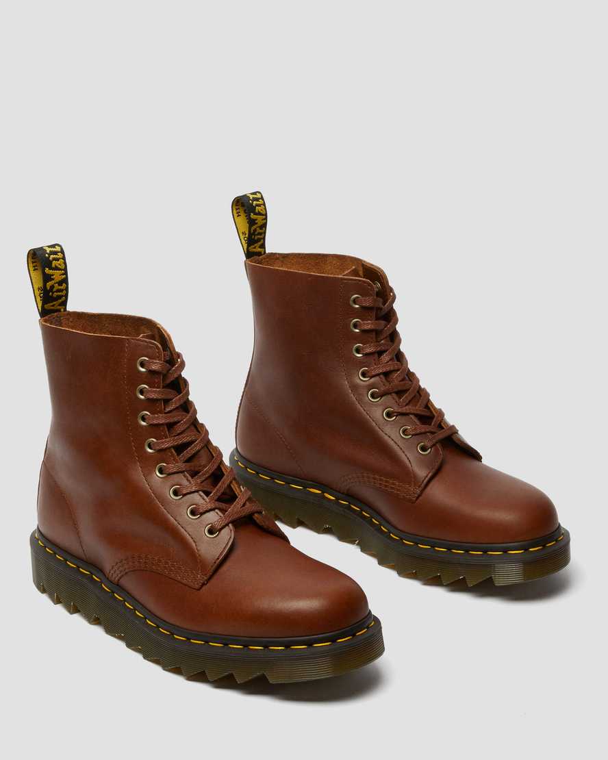 dr. martens 1460 pascal ziggy herrestøvler med snørebånd brune