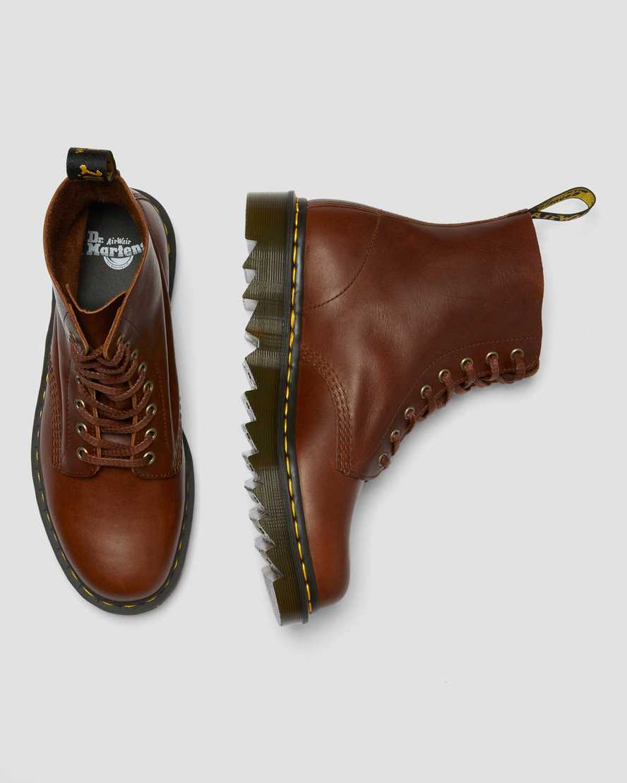 dr. martens 1460 pascal ziggy herrestøvler med snørebånd brune