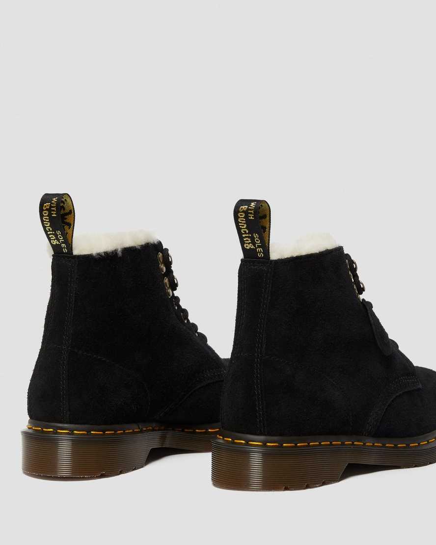 sorte dr martens 101 shearling herreforede støvler