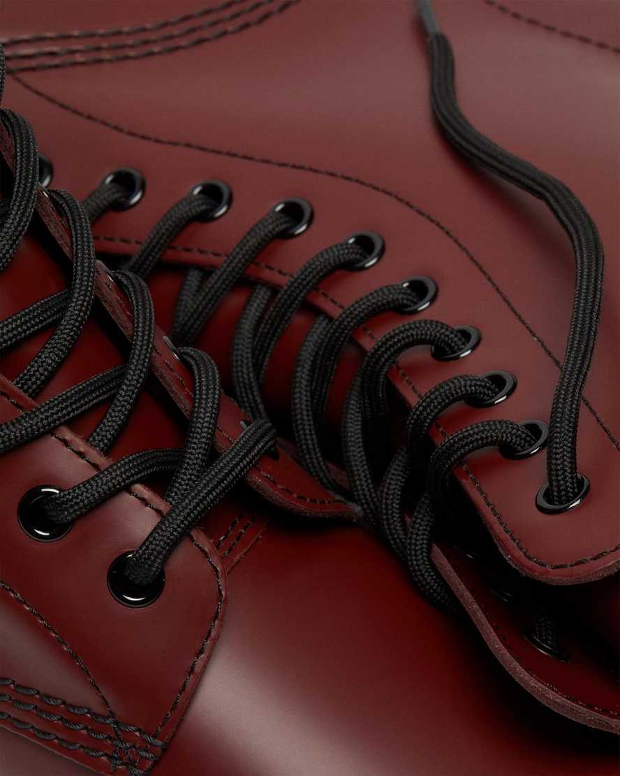 røde dr martens 1490 smooth herrestøvler mellem lægben